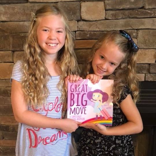 Great Big Move book with Meghan Geary's daughters