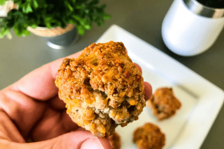 sausage ball quick breakfast on the go easy appetizer recipe freezer meal kid friendly 