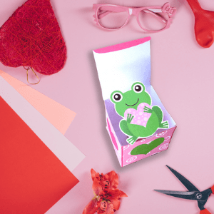 Pop Up Box Frog Valentine’s Day Craft for Kids