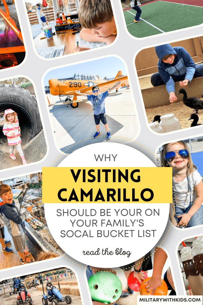 photo collage of why visiting camarillo should be on your family's SoCal bucket list