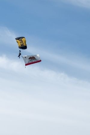 Navy leapfrog with california flag