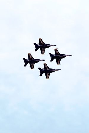 us navy planes in formation at the air show in camarillo, ca